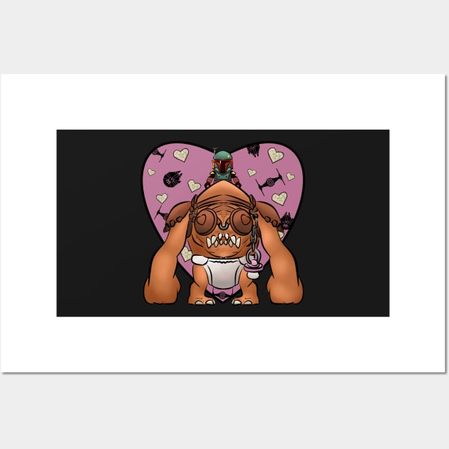 Valentines Chibi Rancor Wall Art by Shoryotombo